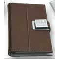 Prato Organizer W/ Calculator, Memo Pad and Pen - Brown